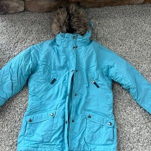 Blue lands end parka 2 in one